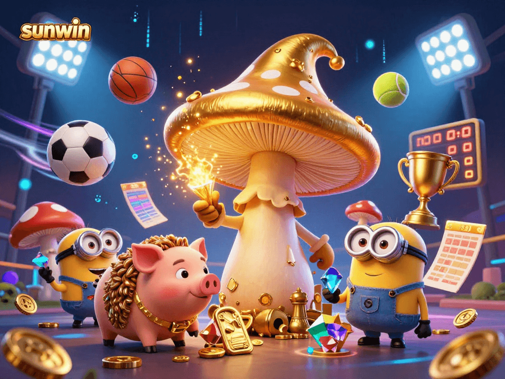 Experience sunwin's enchanting sports betting scene with magical characters and dynamic elements.