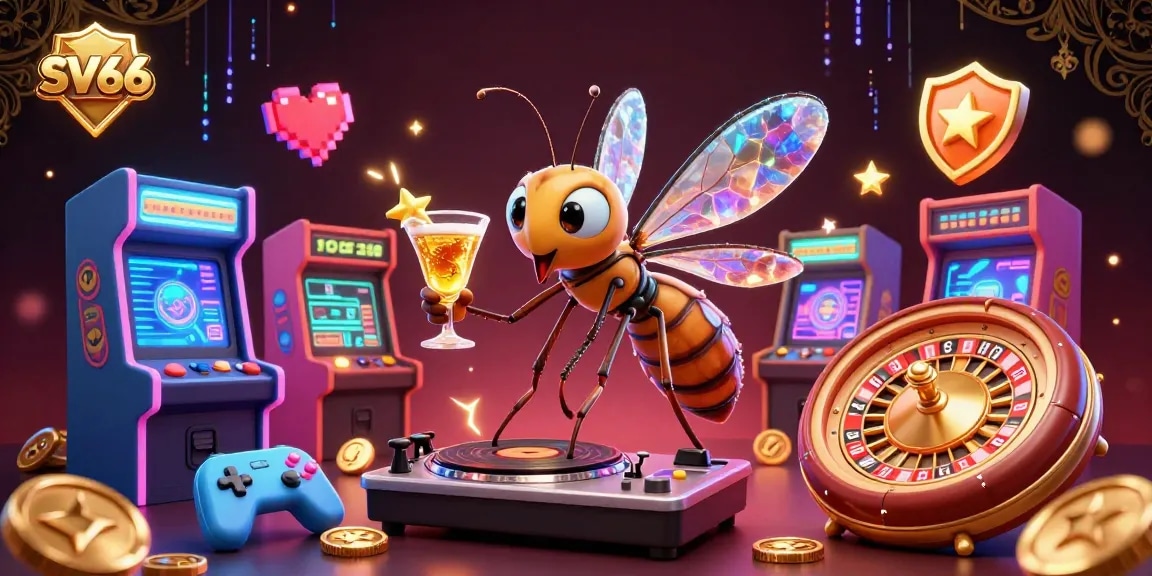 Experience the excitement at SV66 casino with lively cartoon characters and engaging game elements.