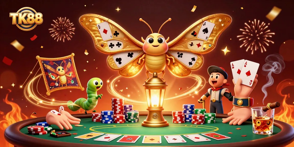 Engage with TK88 in a dynamic casino scene featuring rich game elements and energy.