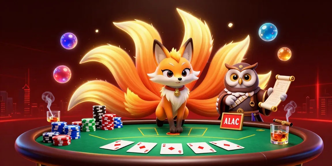 Experience thrilling gambling action with MMOO's colorful characters in a vibrant casino scene.