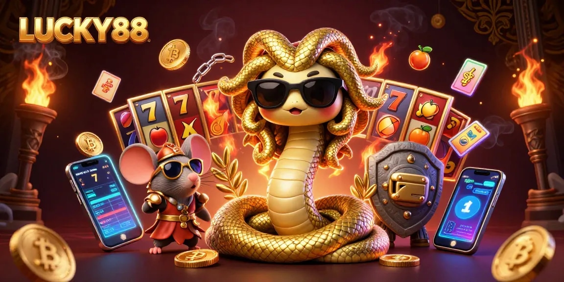 Experience the thrill of slots at LUCKY88 with immersive characters and vibrant game elements.