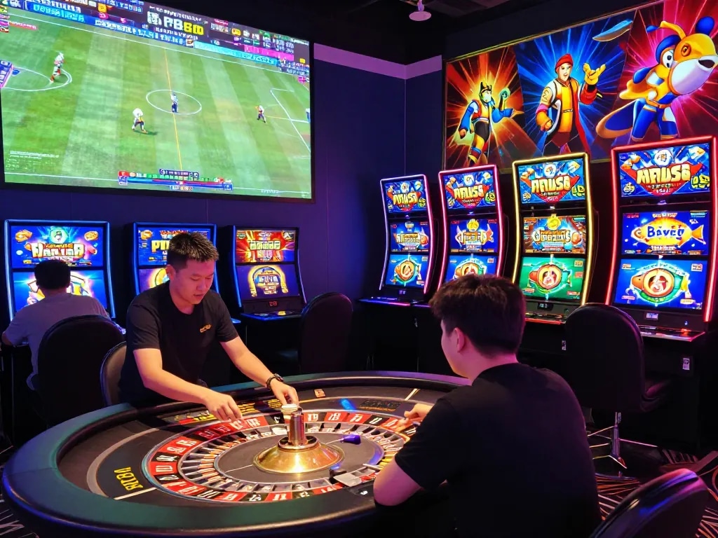 Exciting online gaming environment showcasing PUB88's sports betting, live casino, and slot games.