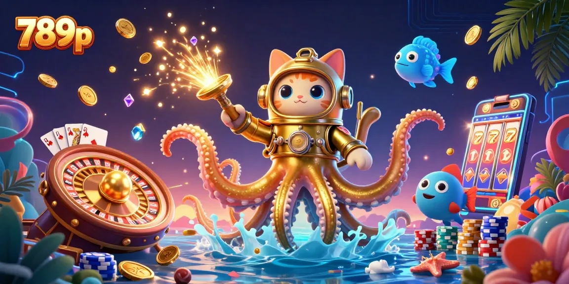 Experience thrilling gameplay at 789p with a magical scene of fortune and adventure featuring a vibrant kraken and more.