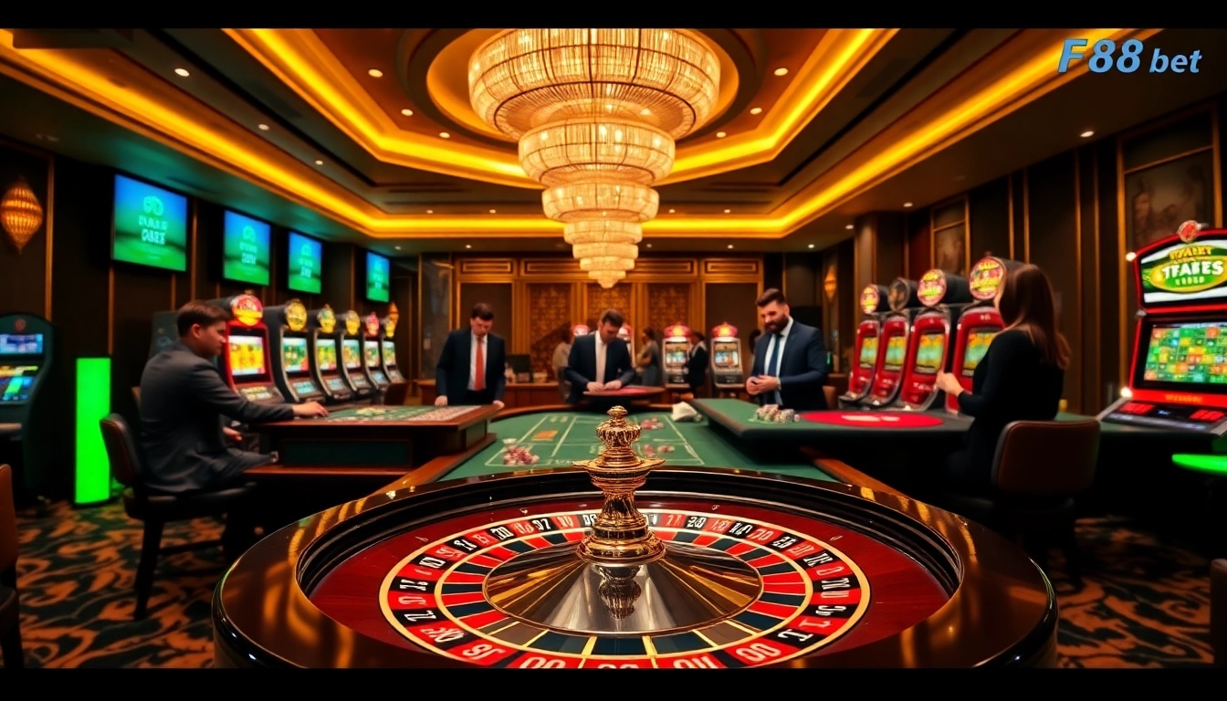 Experience the excitement of F88bet with thrilling casino tables and vibrant betting actions.