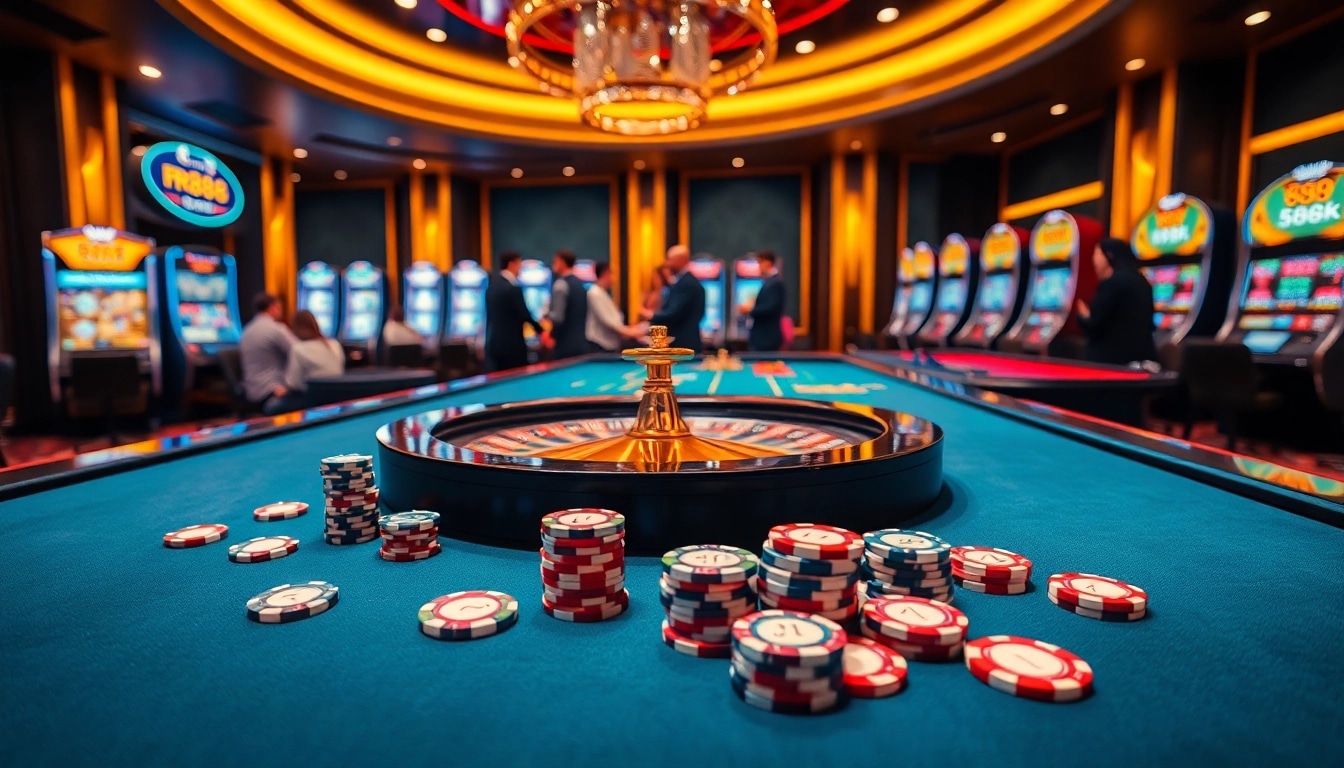 Experience thrilling gameplay at rr88 58k casino with vibrant roulette and poker action.