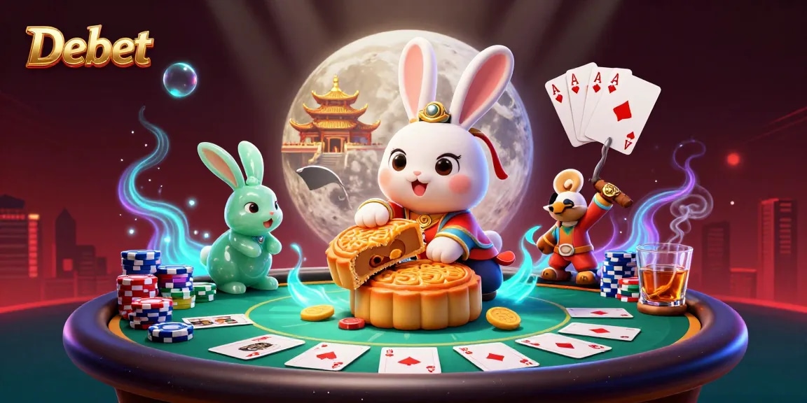 Experience thrilling gameplay with Debet in this vibrant casino-themed 3D illustration.