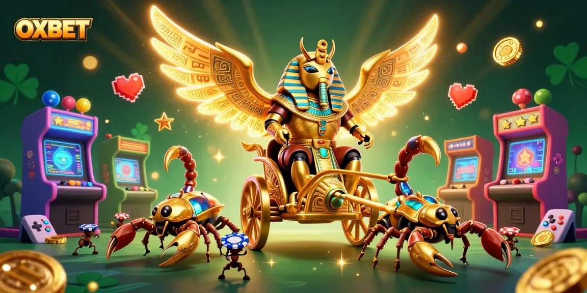 Experience OXBET's exciting gaming environment with vibrant 3D visuals and interactive casino games.