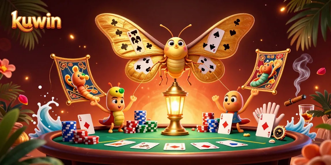 Kuwin attracts players with colorful casino scenes featuring vibrant poker tables and captivating characters.