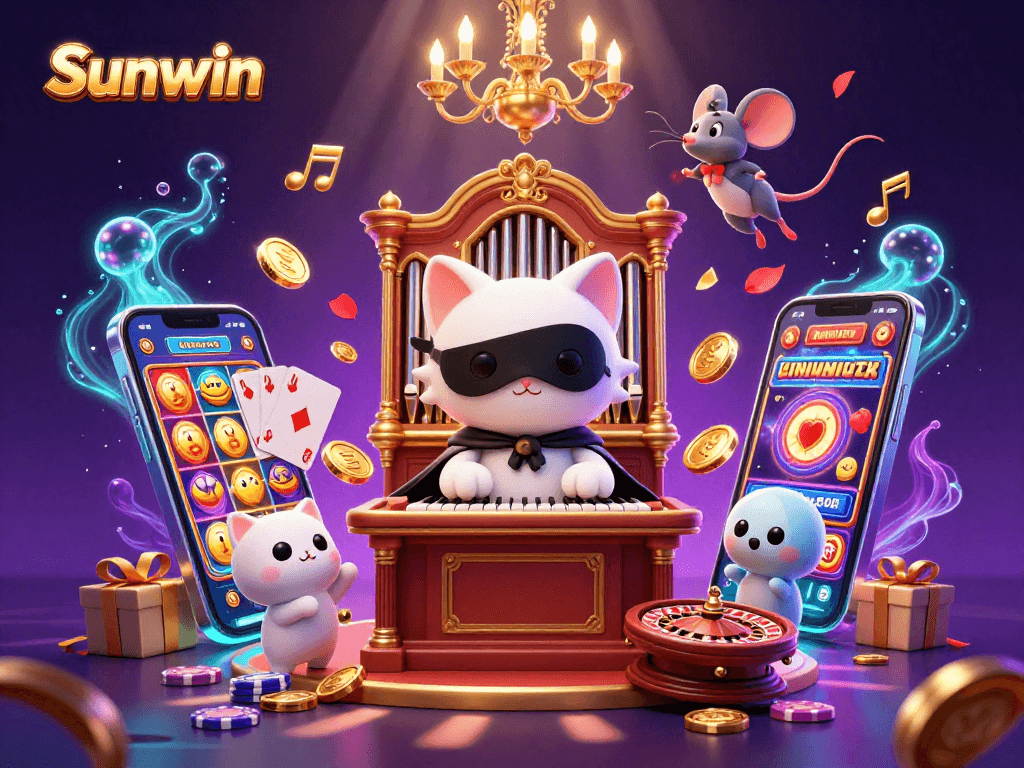 Experience thrilling winnings with Sunwin's vibrant casino action featuring lively characters.