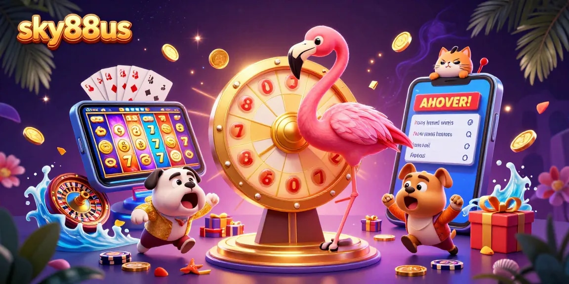 Experience thrilling gameplay at sky88us with vibrant slot games and festive winning moments.