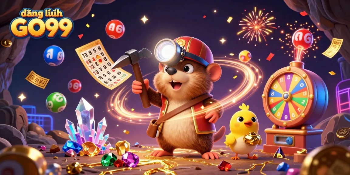 Engage with đăng nhập GO99 as the treasure hunter mole discovers riches in a vibrant gambling scene.
