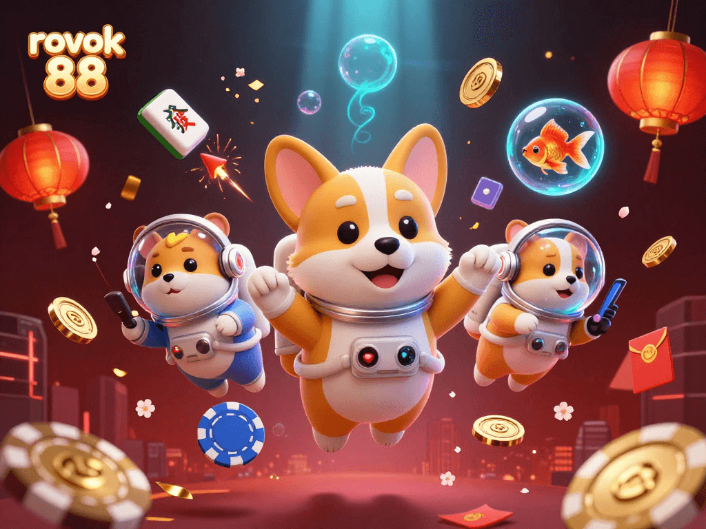 Engage with rokok 88's thrilling gaming adventure amidst an enchanting casino scene!