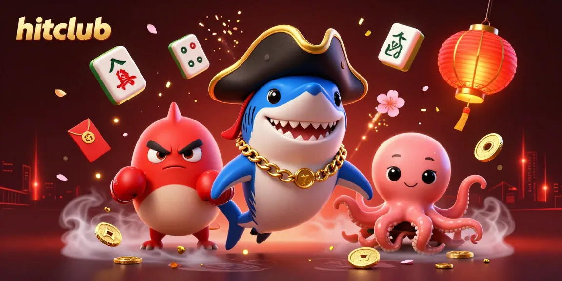 Hitclub pirates dive into action with gold coins and dynamic game elements in an exciting casino scene.
