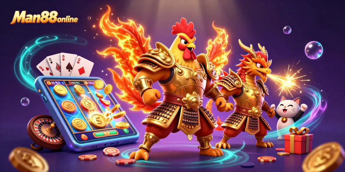 Experience thrilling gameplay at Man88online with vibrant characters and exciting casino elements.