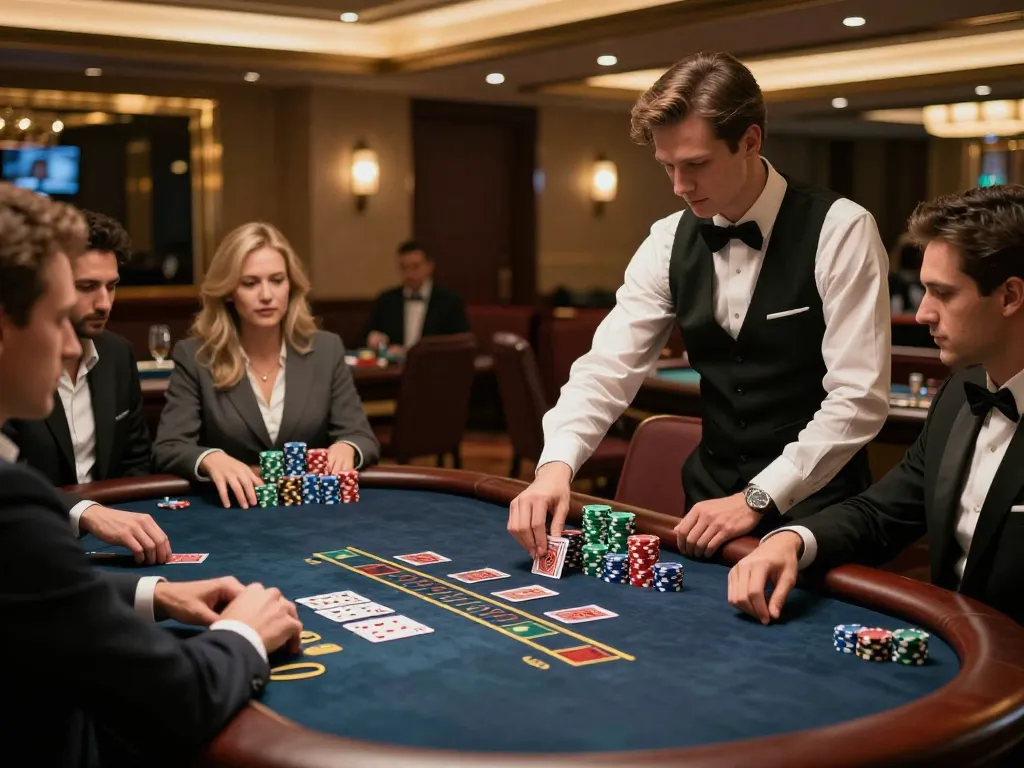 Action-packed blackjack game at 789 win casino with players strategizing bets against a live dealer.