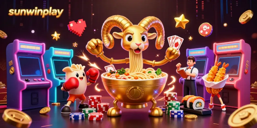Play exciting games with sunwinplay's vibrant 3D cartoon characters and casino-themed visuals.