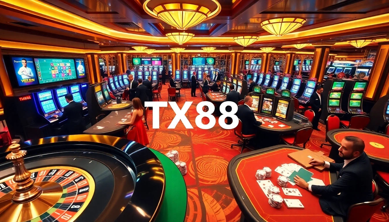 Engage with the thrilling atmosphere at TX88’s casino with dynamic betting and elegant gaming tables.