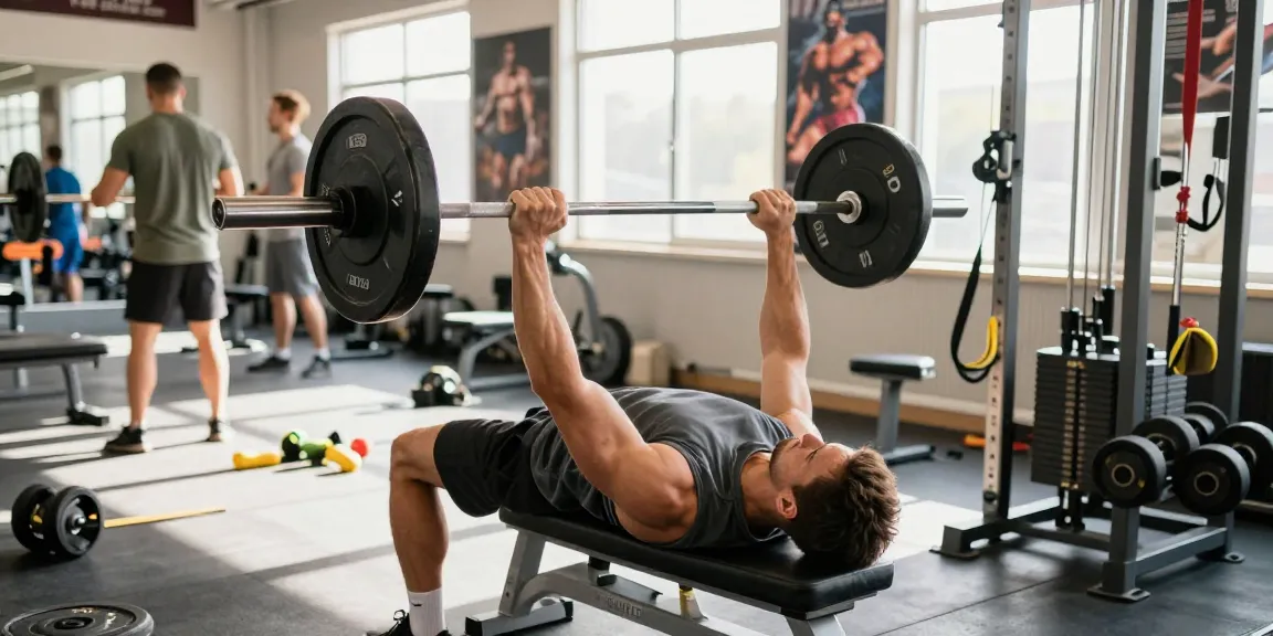 Bodybuilder lifting weights in vibrant gym illustrating Prime Pharma Steroiden products for fitness performance.