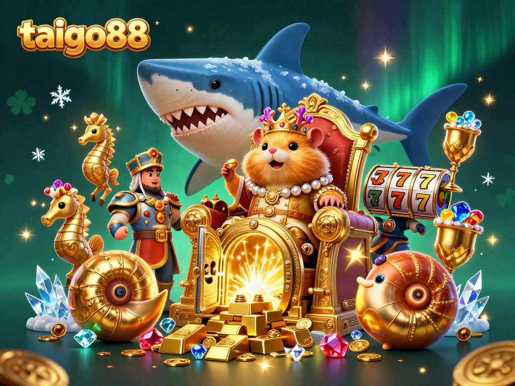 Experience the thrill of taigo88 with the hamster king and treasure-filled underwater realm.