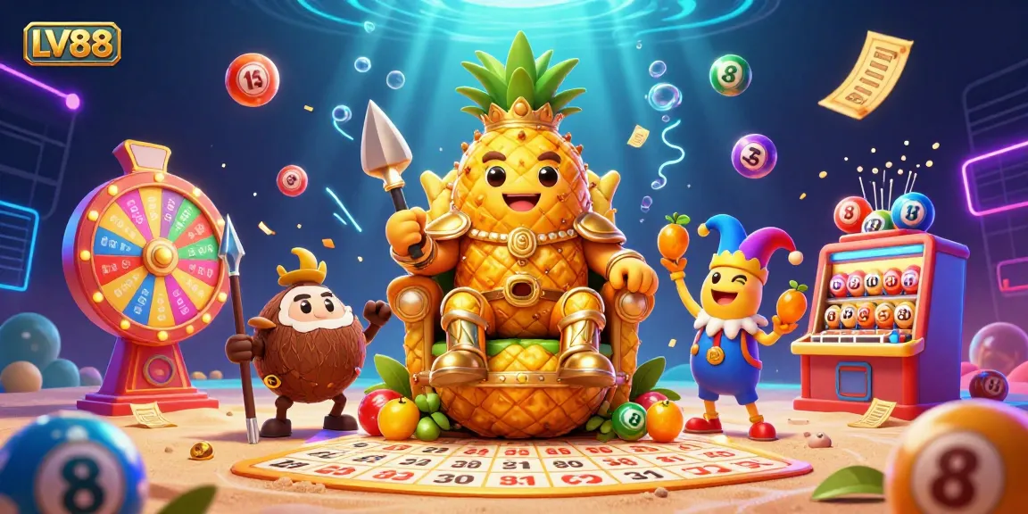 Experience thrilling gameplay at LV88 with vibrant lottery elements and a colorful casino atmosphere.
