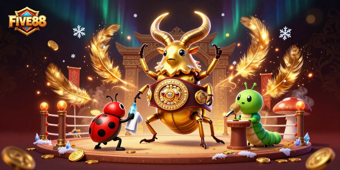 Experience the excitement at FIVE88 with a unique boxing-themed casino illustration.