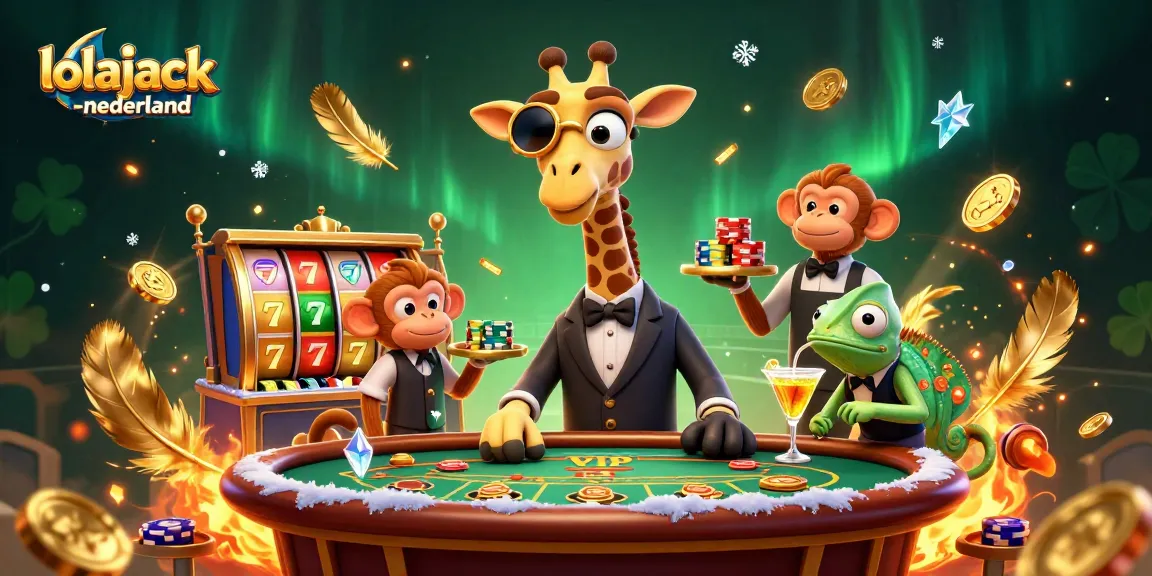 Experience the thrill of gambling with lolajack-nederland through this vibrant casino illustration