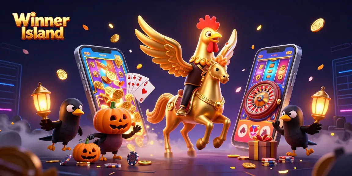 Experience thrilling wins at Winner Island Casino with gold coins and vibrant slot games.