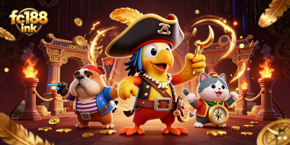Join the action with fc188 ink as animated characters celebrate vibrant gambling thrills.