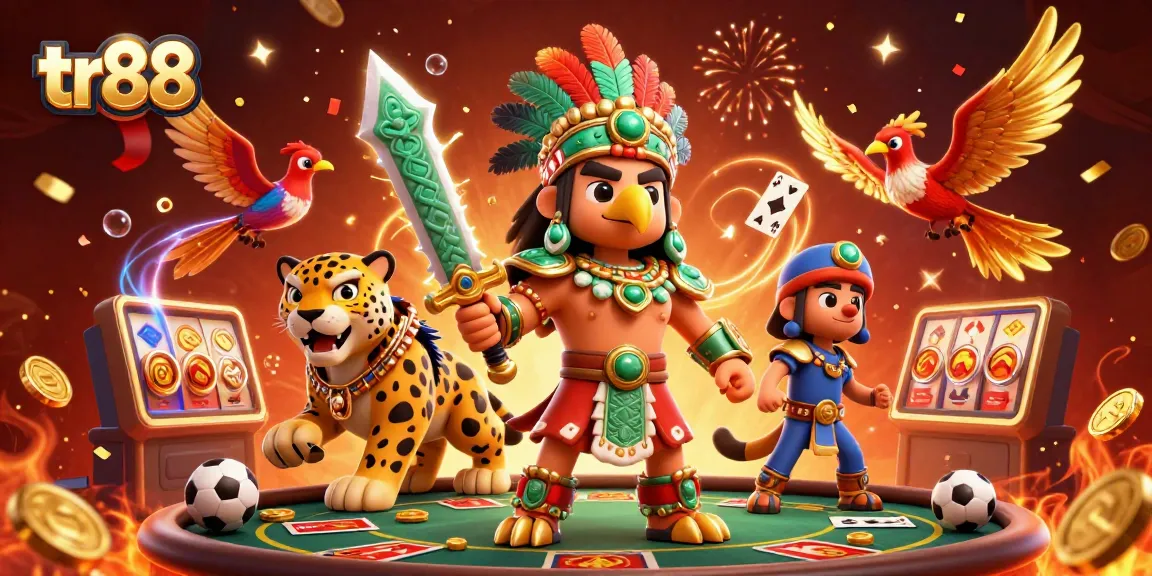 tr88 casino warriors engaging in immersive gameplay surrounded by vibrant game elements